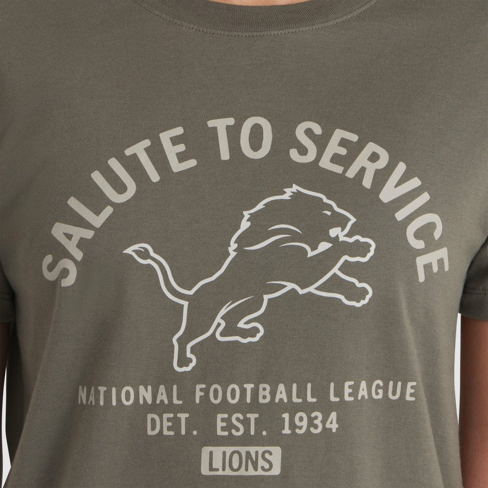Detroit Lions Women's 2025 Salute to Service Sideline T-Shirt - Olive T-shirts