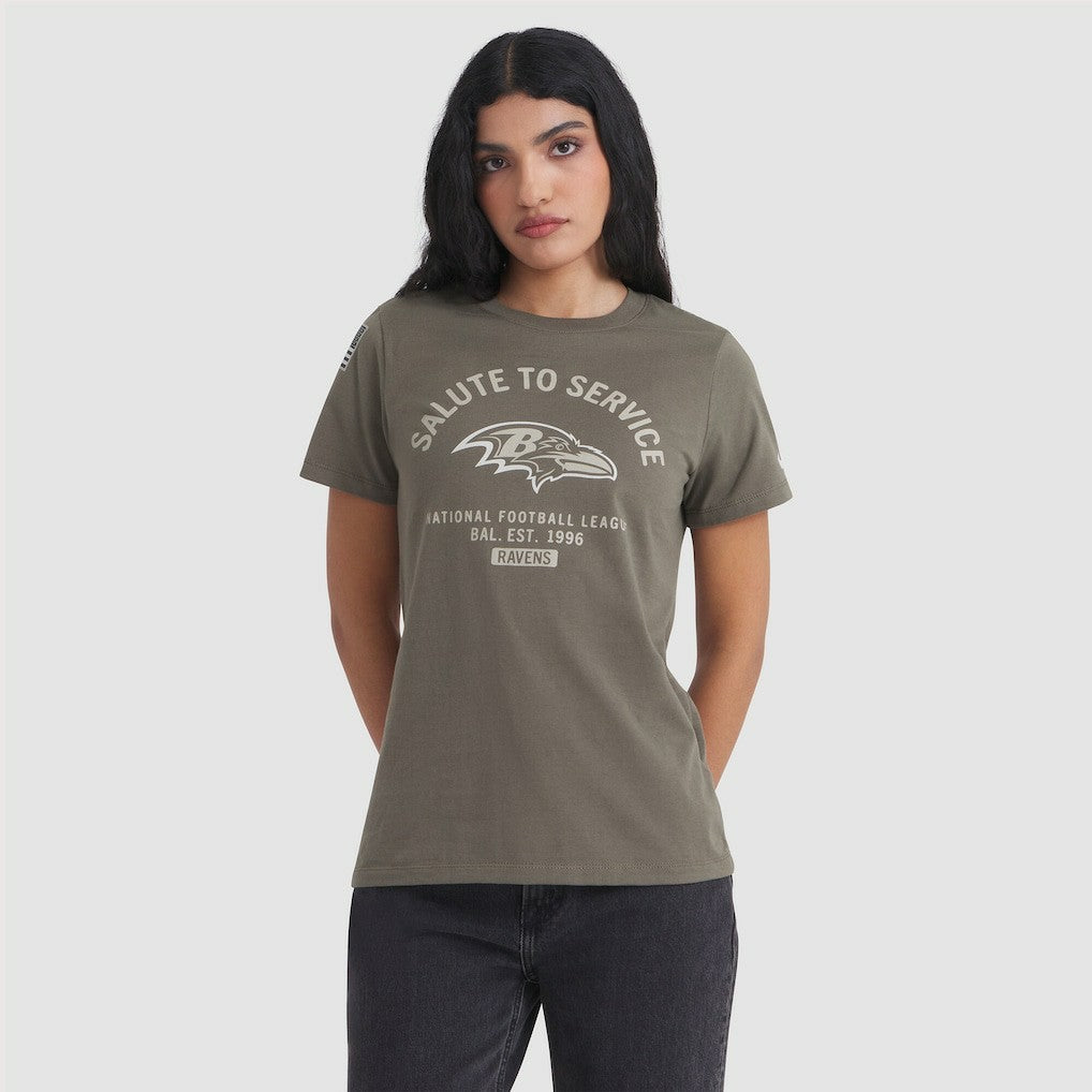 Baltimore Ravens Women's 2025 Salute to Service Sideline T-Shirt - Olive T-shirts