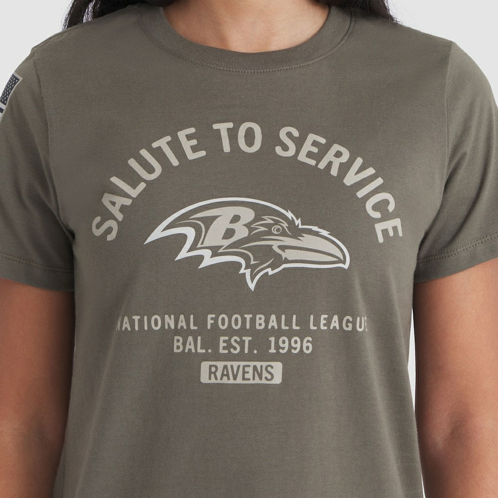 Baltimore Ravens Women's 2025 Salute to Service Sideline T-Shirt - Olive T-shirts