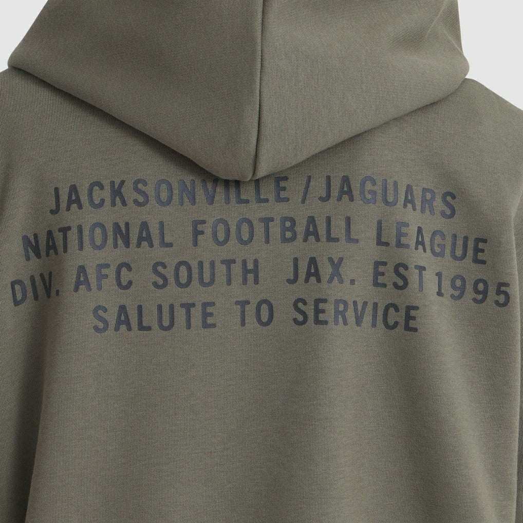 Jacksonville Jaguars Women's 2025 Salute to Service Sideline Standard Issue Dri-FIT Hoodie - Olive Hoodies