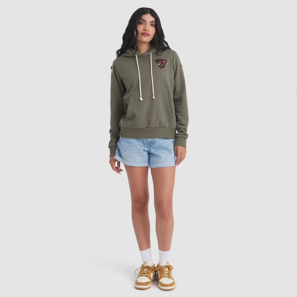Arizona Cardinals Women's 2025 Salute to Service Sideline Standard Issue Dri-FIT Hoodie - Olive Hoodies