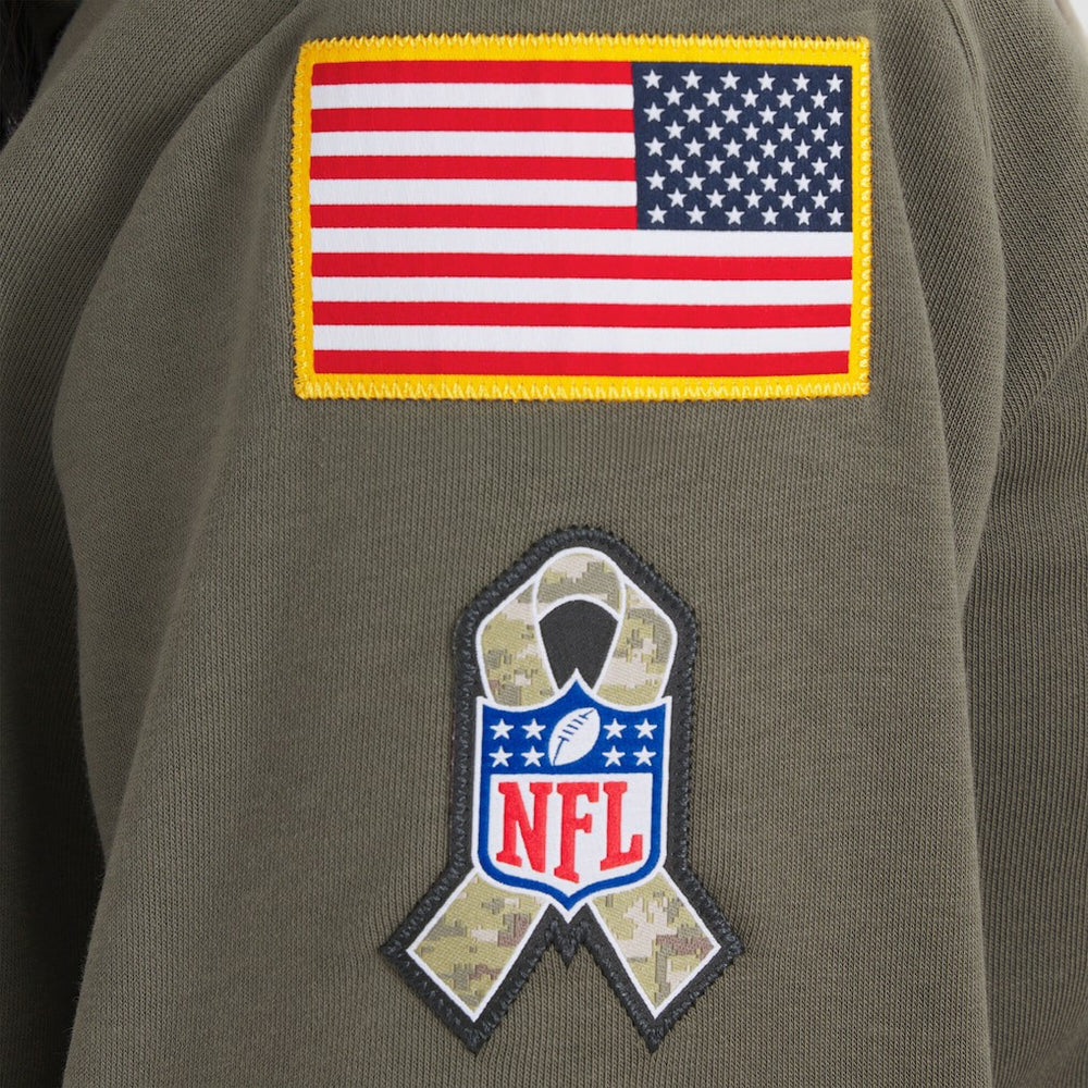 Arizona Cardinals Women's 2025 Salute to Service Sideline Standard Issue Dri-FIT Hoodie - Olive Hoodies