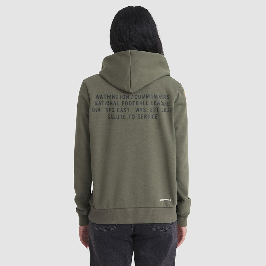 Washington Commanders Women's 2025 Salute to Service Sideline Standard Issue Dri-FIT Hoodie - Olive Hoodies