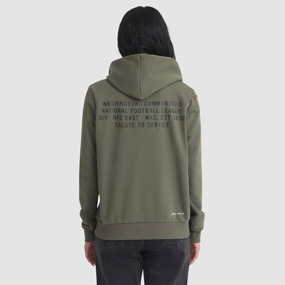 Washington Commanders Women's 2025 Salute to Service Sideline Standard Issue Dri-FIT Hoodie - Olive Hoodies