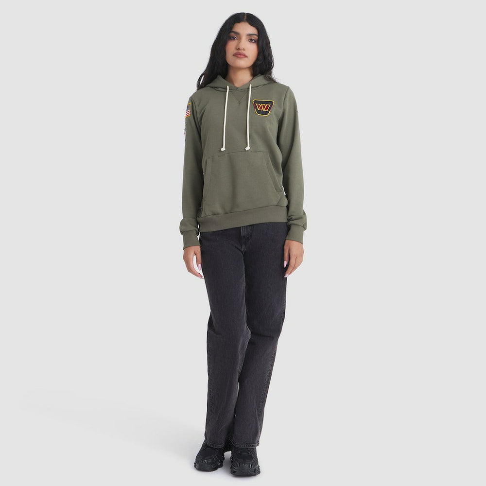 Washington Commanders Women's 2025 Salute to Service Sideline Standard Issue Dri-FIT Hoodie - Olive Hoodies