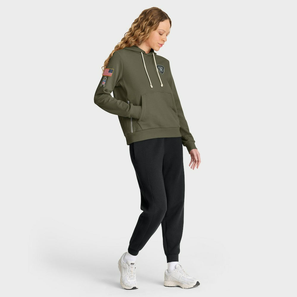 Las Vegas Raiders Women's 2025 Salute to Service Sideline Standard Issue Dri-FIT Hoodie - Olive Hoodies