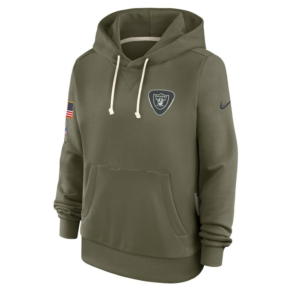 Las Vegas Raiders Women's 2025 Salute to Service Sideline Standard Issue Dri-FIT Hoodie - Olive Hoodies