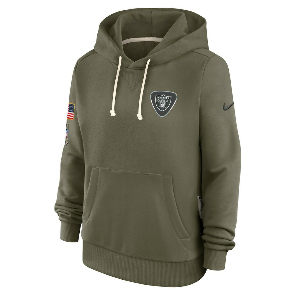 Las Vegas Raiders Women's 2025 Salute to Service Sideline Standard Issue Dri-FIT Hoodie - Olive Hoodies