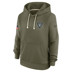 Las Vegas Raiders Women's 2025 Salute to Service Sideline Standard Issue Dri-FIT Hoodie - Olive Hoodies