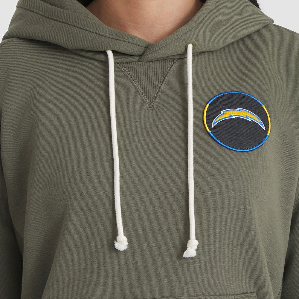 Los Angeles Chargers Women's 2025 Salute to Service Sideline Standard Issue Dri-FIT Hoodie - Olive Hoodies