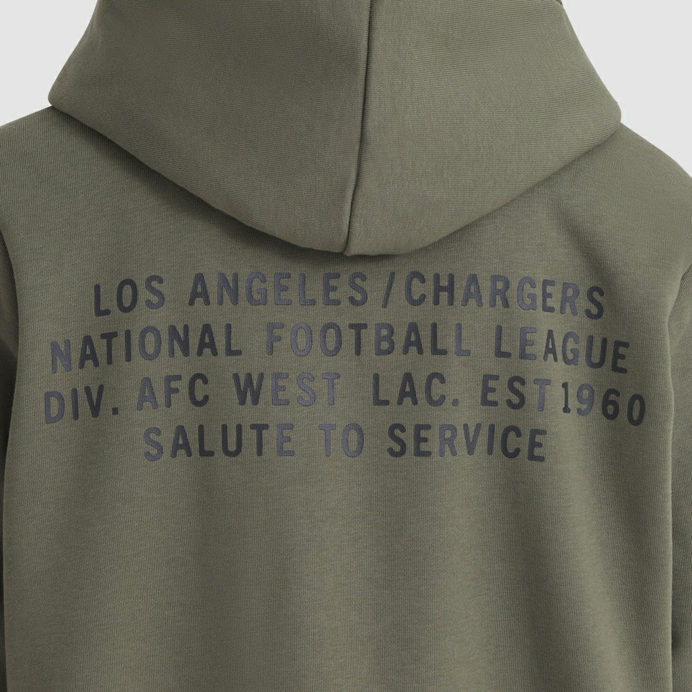 Los Angeles Chargers Women's 2025 Salute to Service Sideline Standard Issue Dri-FIT Hoodie - Olive Hoodies