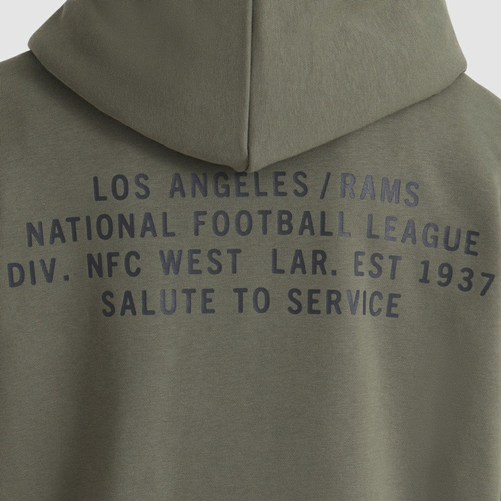 Los Angeles Rams Women's 2025 Salute to Service Sideline Standard Issue Dri-FIT Hoodie - Olive Hoodies
