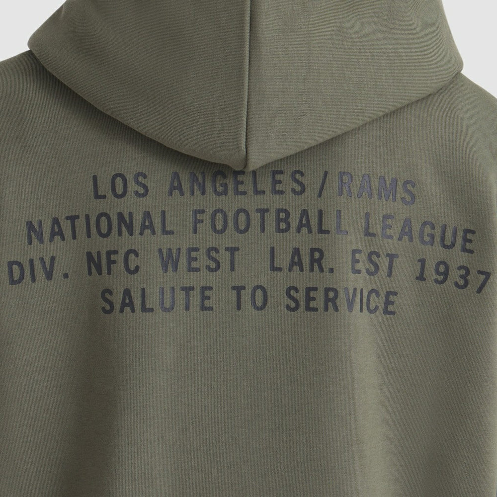 Los Angeles Rams Women's 2025 Salute to Service Sideline Standard Issue Dri-FIT Hoodie - Olive Hoodies
