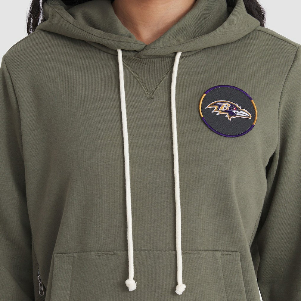 Baltimore Ravens Women's 2025 Salute to Service Sideline Standard Issue Dri-FIT Hoodie - Olive Hoodies
