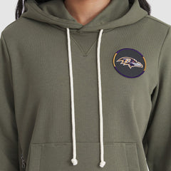 Baltimore Ravens Women's 2025 Salute to Service Sideline Standard Issue Dri-FIT Hoodie - Olive Hoodies