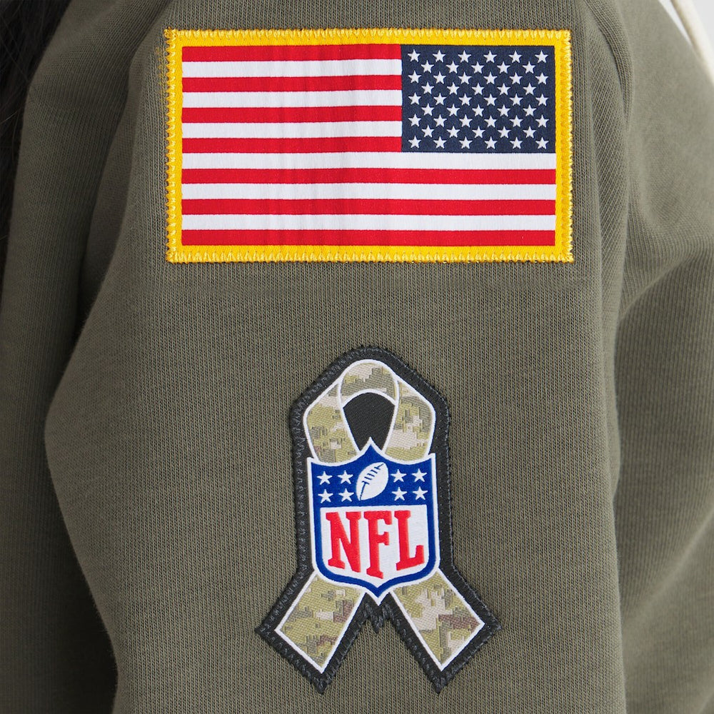Baltimore Ravens Women's 2025 Salute to Service Sideline Standard Issue Dri-FIT Hoodie - Olive Hoodies