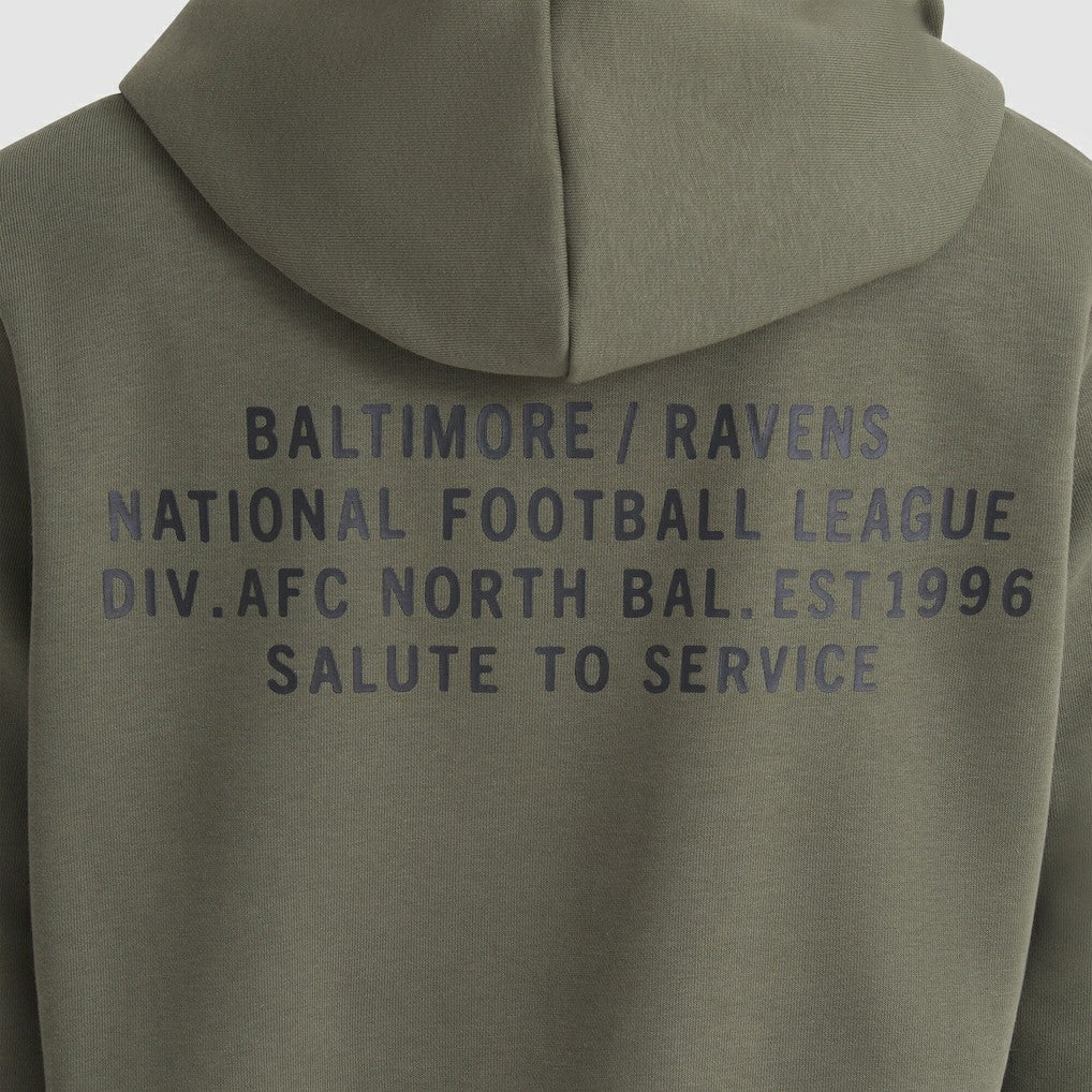 Baltimore Ravens Women's 2025 Salute to Service Sideline Standard Issue Dri-FIT Hoodie - Olive Hoodies