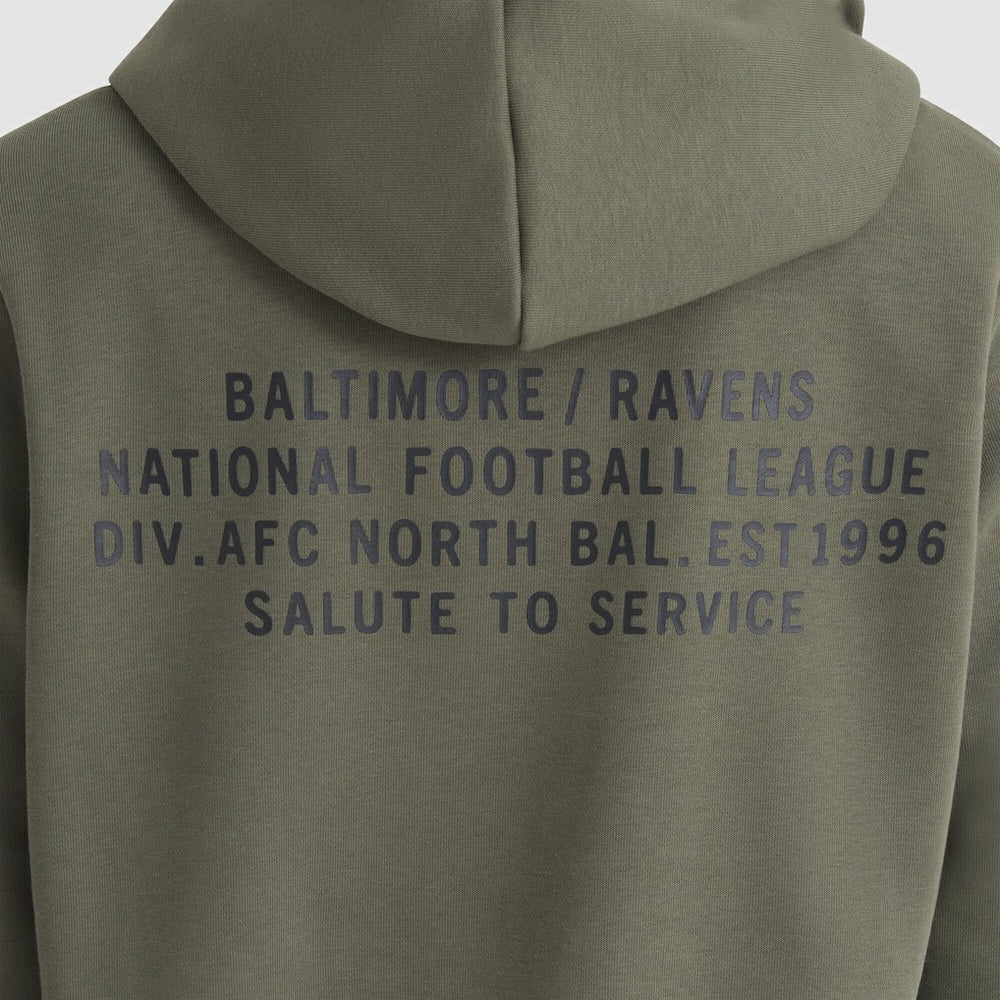 Baltimore Ravens Women's 2025 Salute to Service Sideline Standard Issue Dri-FIT Hoodie - Olive Hoodies