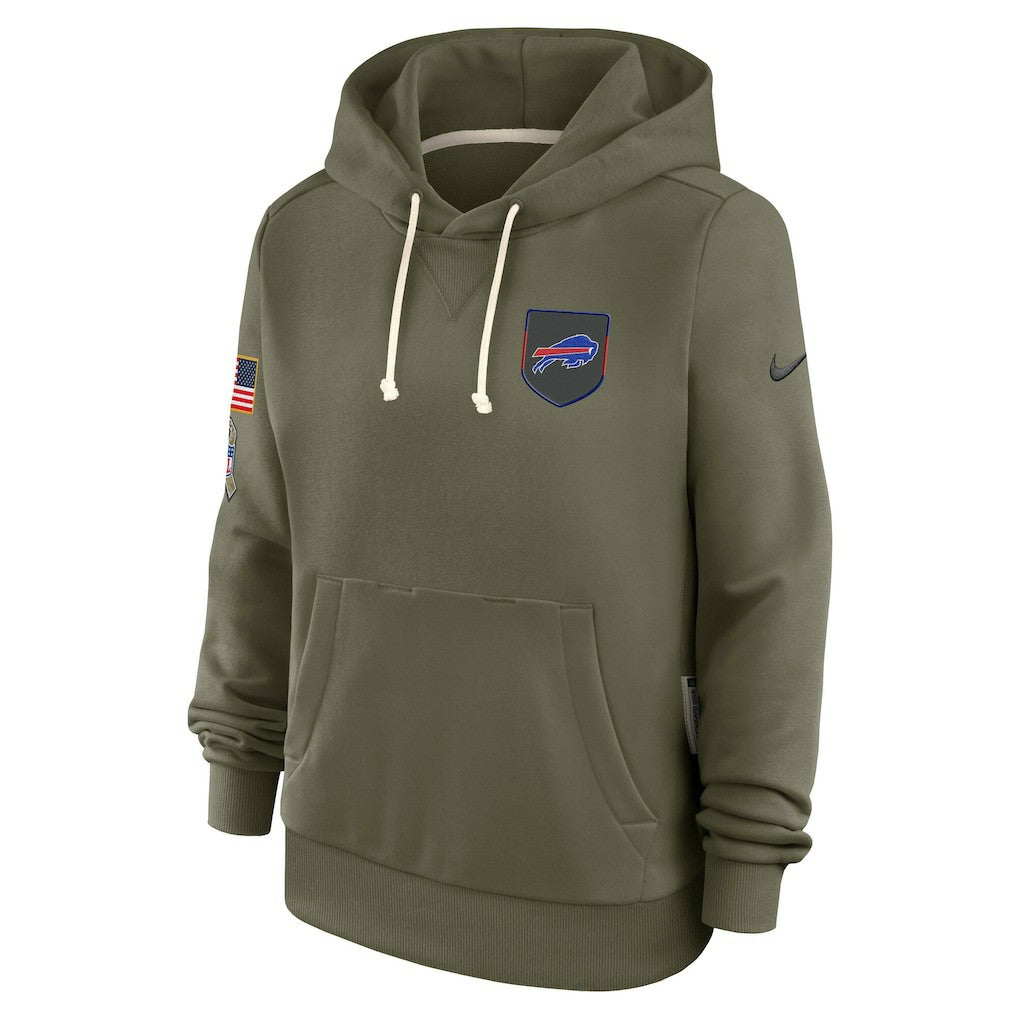 Buffalo Bills Women's 2025 Salute to Service Sideline Standard Issue Dri-FIT Hoodie - Olive Hoodies