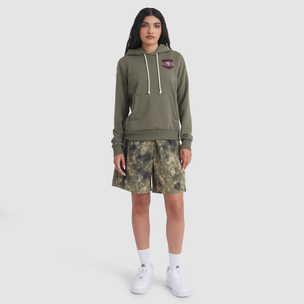 San Francisco 49ers Women's 2025 Salute to Service Sideline Standard Issue Dri-FIT Hoodie - Olive Hoodies