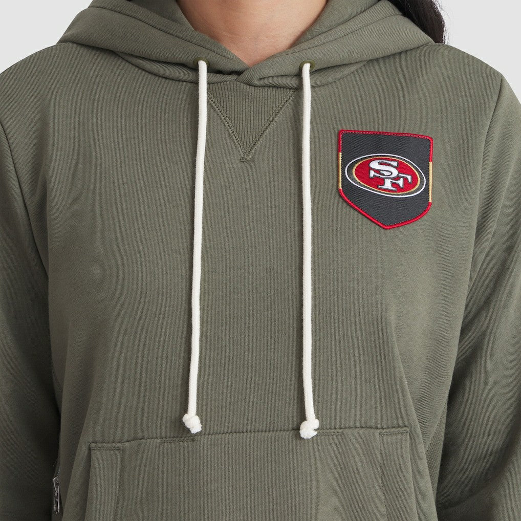 San Francisco 49ers Women's 2025 Salute to Service Sideline Standard Issue Dri-FIT Hoodie - Olive Hoodies