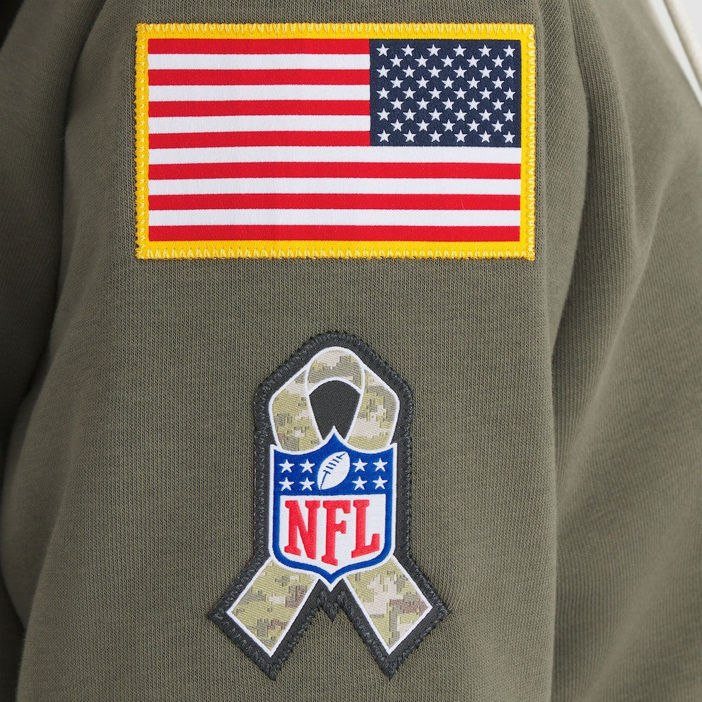 San Francisco 49ers Women's 2025 Salute to Service Sideline Standard Issue Dri-FIT Hoodie - Olive Hoodies