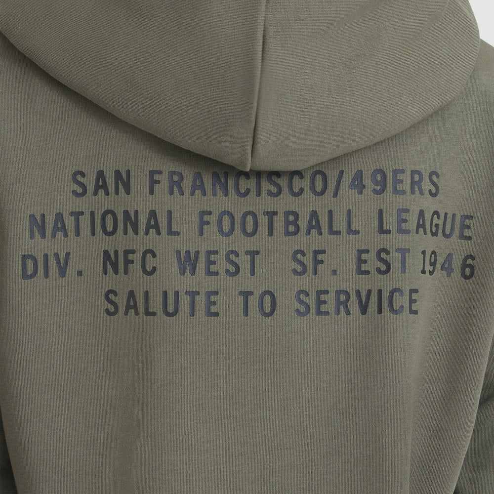 San Francisco 49ers Women's 2025 Salute to Service Sideline Standard Issue Dri-FIT Hoodie - Olive Hoodies