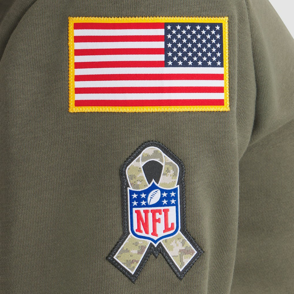 Seattle Seahawks Women's 2025 Salute to Service Sideline Standard Issue Dri-FIT Hoodie - Olive Hoodies