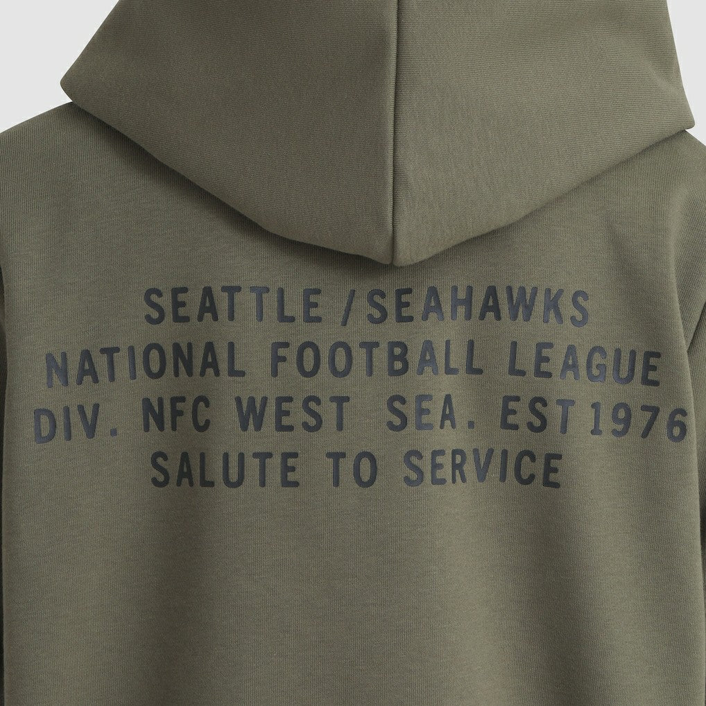 Seattle Seahawks Women's 2025 Salute to Service Sideline Standard Issue Dri-FIT Hoodie - Olive Hoodies