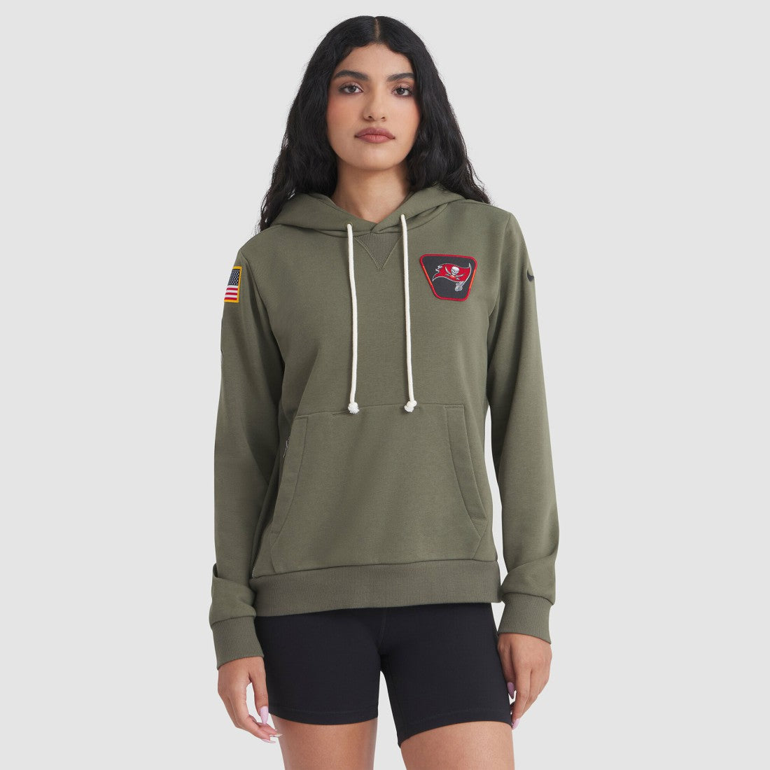 Tampa Bay Buccaneers Women's 2025 Salute to Service Sideline Standard Issue Dri-FIT Hoodie - Olive Hoodies
