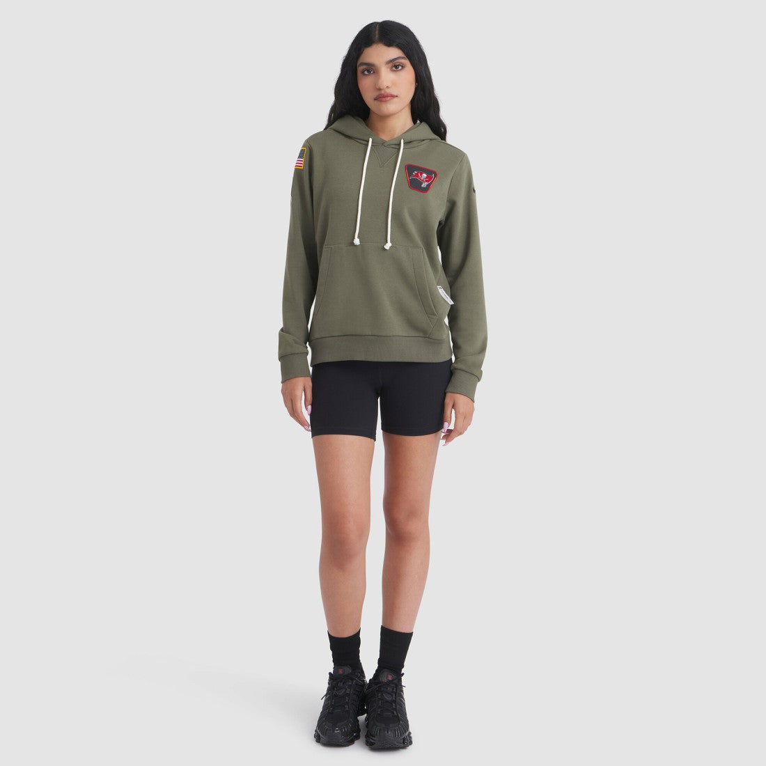 Tampa Bay Buccaneers Women's 2025 Salute to Service Sideline Standard Issue Dri-FIT Hoodie - Olive Hoodies