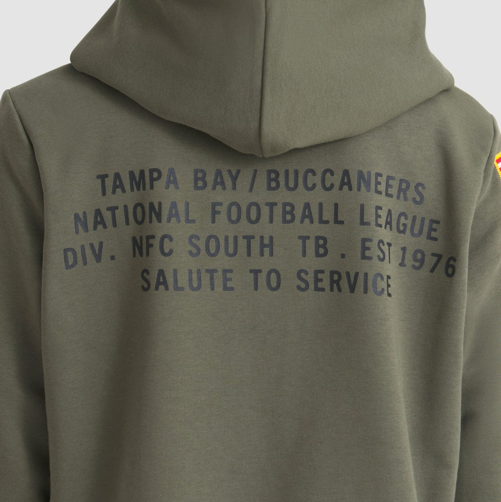 Tampa Bay Buccaneers Women's 2025 Salute to Service Sideline Standard Issue Dri-FIT Hoodie - Olive Hoodies