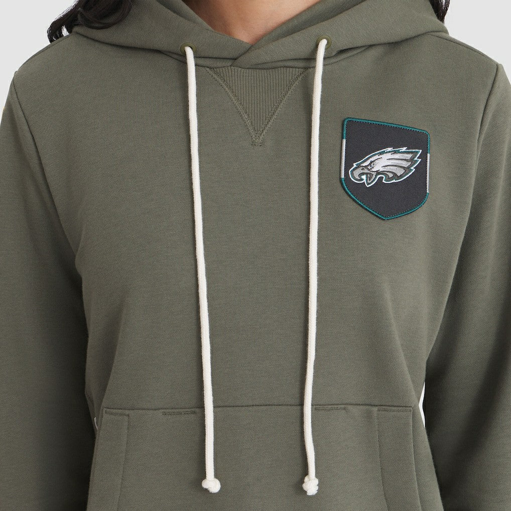 Philadelphia Eagles Women's 2025 Salute to Service Sideline Standard Issue Dri-FIT Hoodie - Olive Hoodies