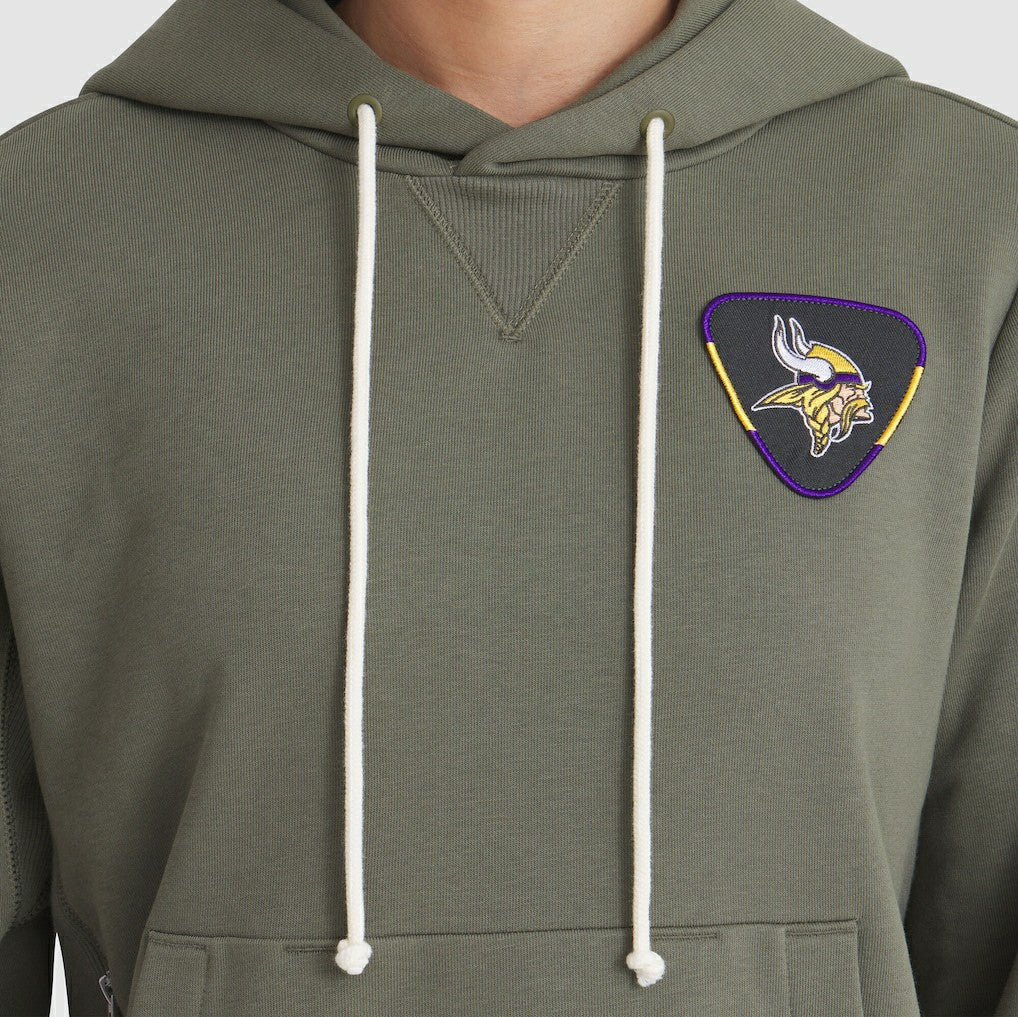 Minnesota Vikings Women's 2025 Salute to Service Sideline Standard Issue Dri-FIT Hoodie - Olive Hoodies