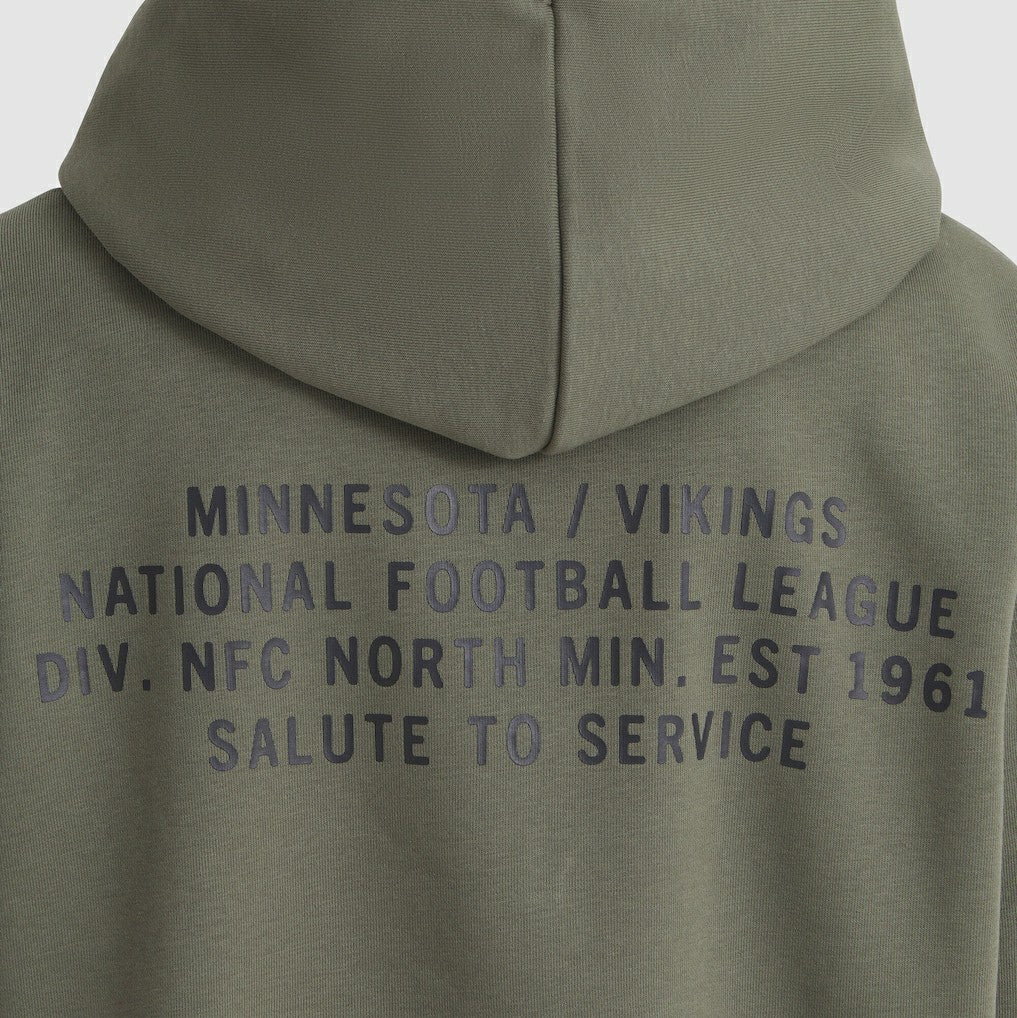Minnesota Vikings Women's 2025 Salute to Service Sideline Standard Issue Dri-FIT Hoodie - Olive Hoodies