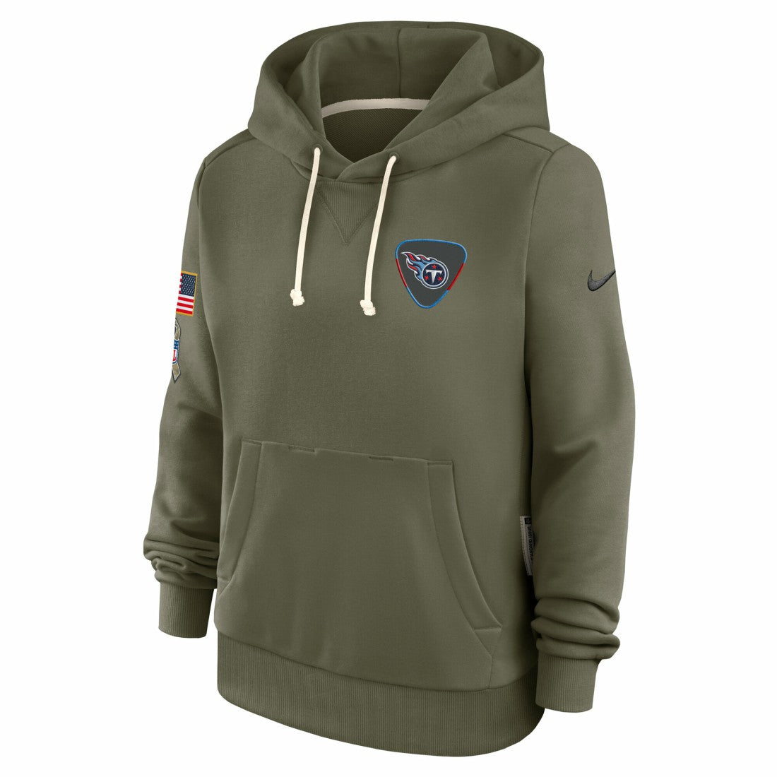 Tennessee Titans Women's 2025 Salute to Service Sideline Standard Issue Dri-FIT Hoodie - Olive Hoodies