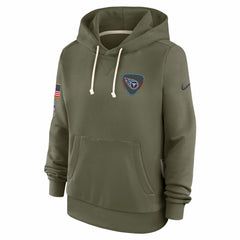 Tennessee Titans Women's 2025 Salute to Service Sideline Standard Issue Dri-FIT Hoodie - Olive Hoodies