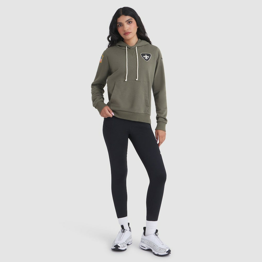 New Orleans Saints Women's 2025 Salute to Service Sideline Standard Issue Dri-FIT Hoodie - Olive Hoodies