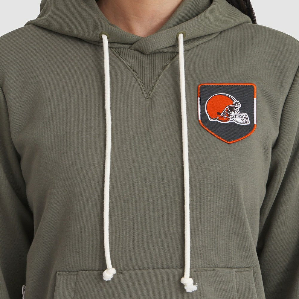 Cleveland Browns Women's 2025 Salute to Service Sideline Standard Issue Dri-FIT Hoodie - Olive Hoodies