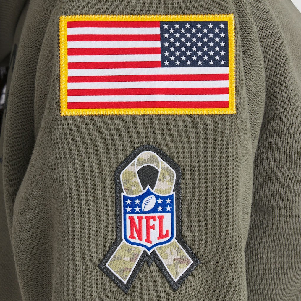 Cleveland Browns Women's 2025 Salute to Service Sideline Standard Issue Dri-FIT Hoodie - Olive Hoodies
