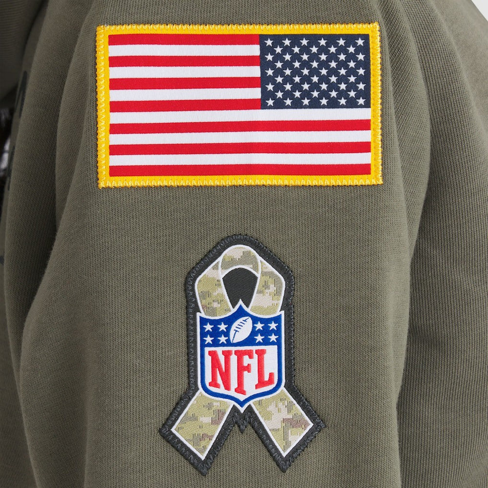 Cleveland Browns Women's 2025 Salute to Service Sideline Standard Issue Dri-FIT Hoodie - Olive Hoodies