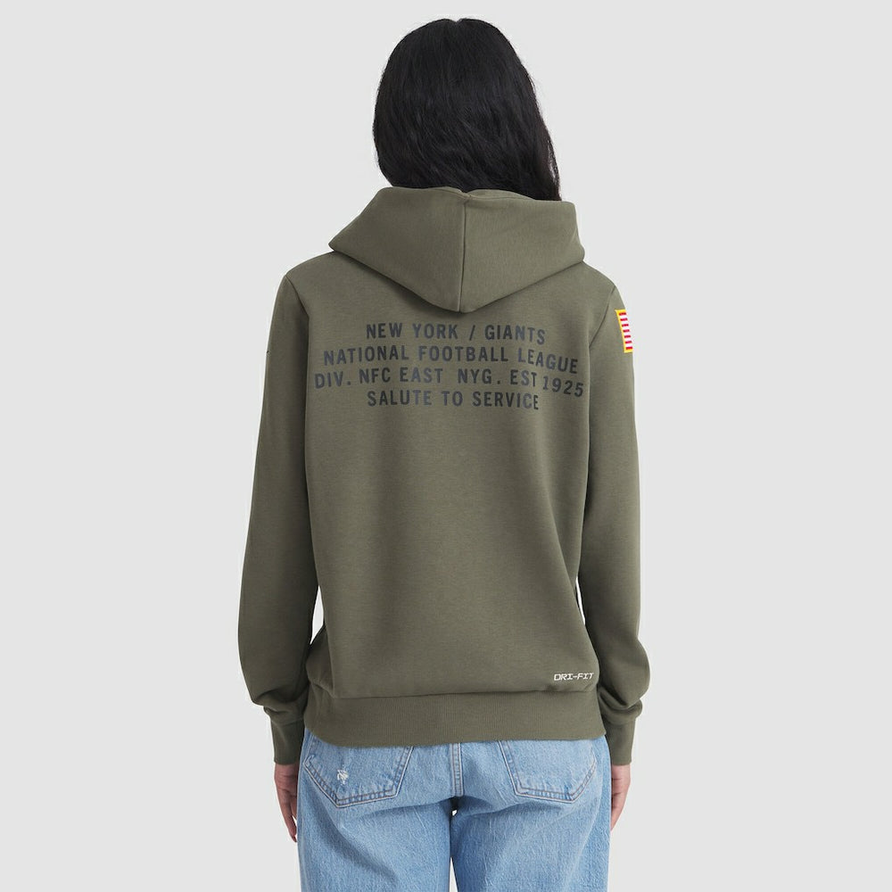 New York Giants Women's 2025 Salute to Service Sideline Standard Issue Dri-FIT Hoodie - Olive Hoodies