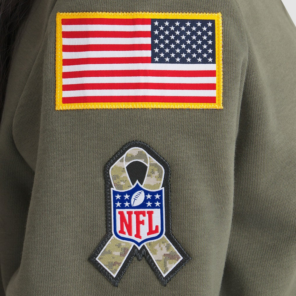 New York Giants Women's 2025 Salute to Service Sideline Standard Issue Dri-FIT Hoodie - Olive Hoodies