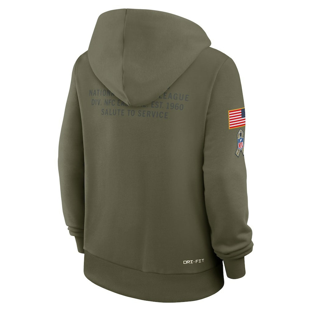 Dallas Cowboys Women's 2025 Salute to Service Sideline Standard Issue Dri-FIT Hoodie - Olive Hoodies