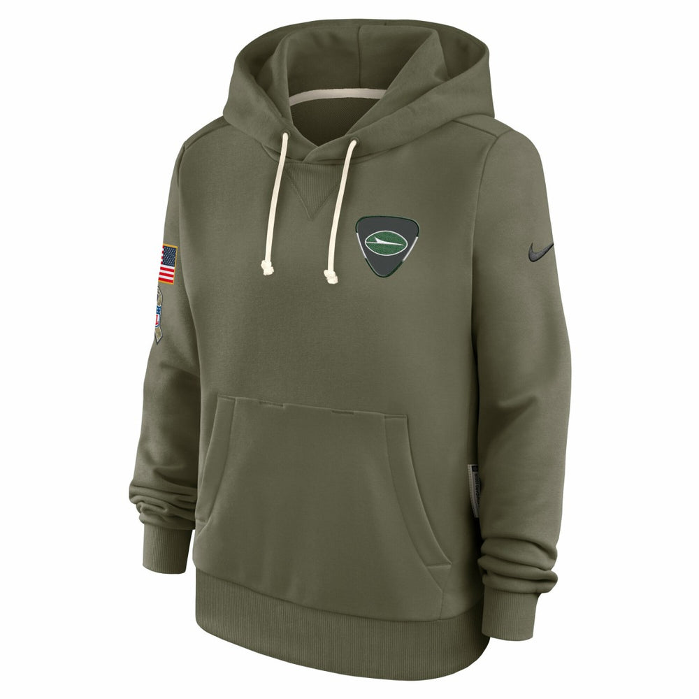 New York Jets Women's 2025 Salute to Service Sideline Standard Issue Dri-FIT Hoodie - Olive Hoodies