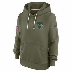New York Jets Women's 2025 Salute to Service Sideline Standard Issue Dri-FIT Hoodie - Olive Hoodies