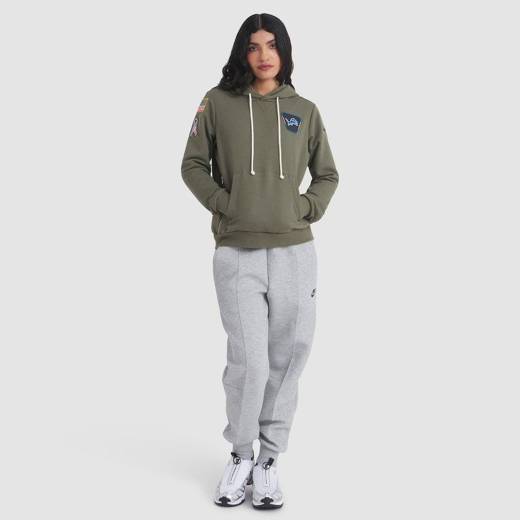 Detroit Lions Women's 2025 Salute to Service Sideline Standard Issue Dri-FIT Hoodie - Olive Hoodies