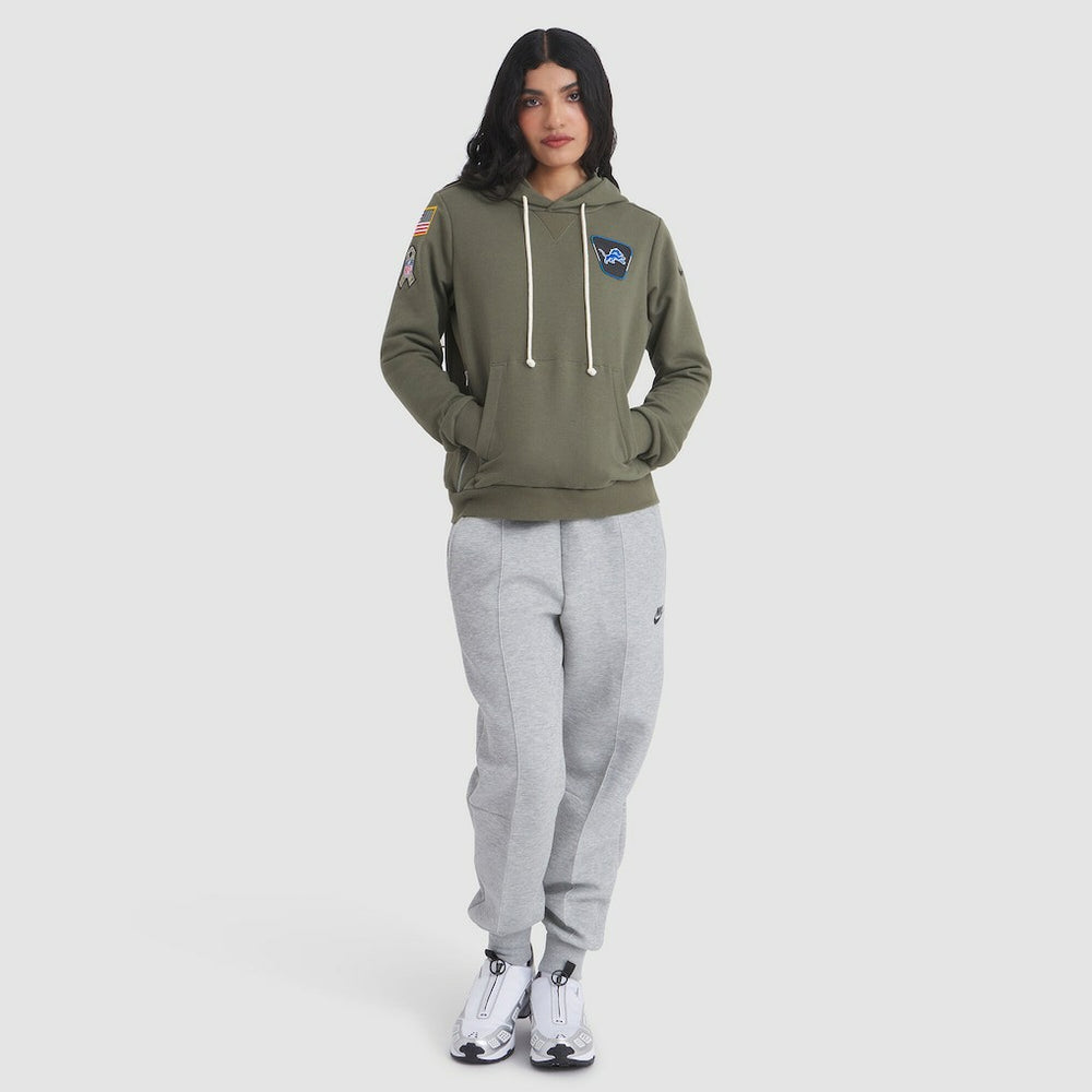 Detroit Lions Women's 2025 Salute to Service Sideline Standard Issue Dri-FIT Hoodie - Olive Hoodies