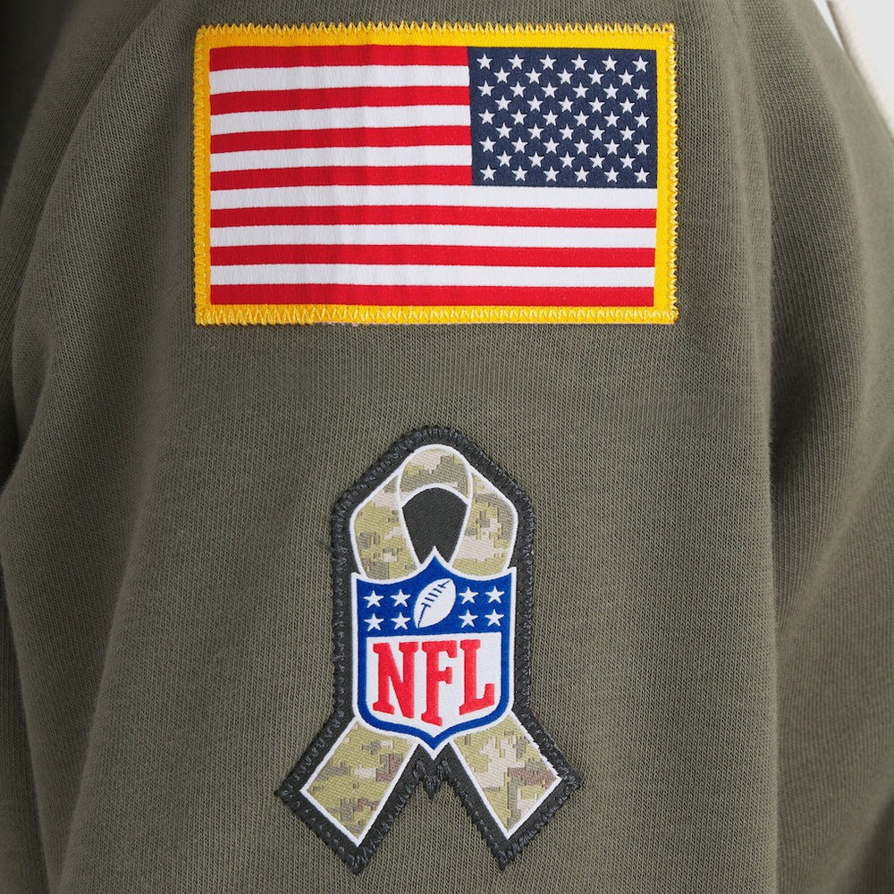 Detroit Lions Women's 2025 Salute to Service Sideline Standard Issue Dri-FIT Hoodie - Olive Hoodies