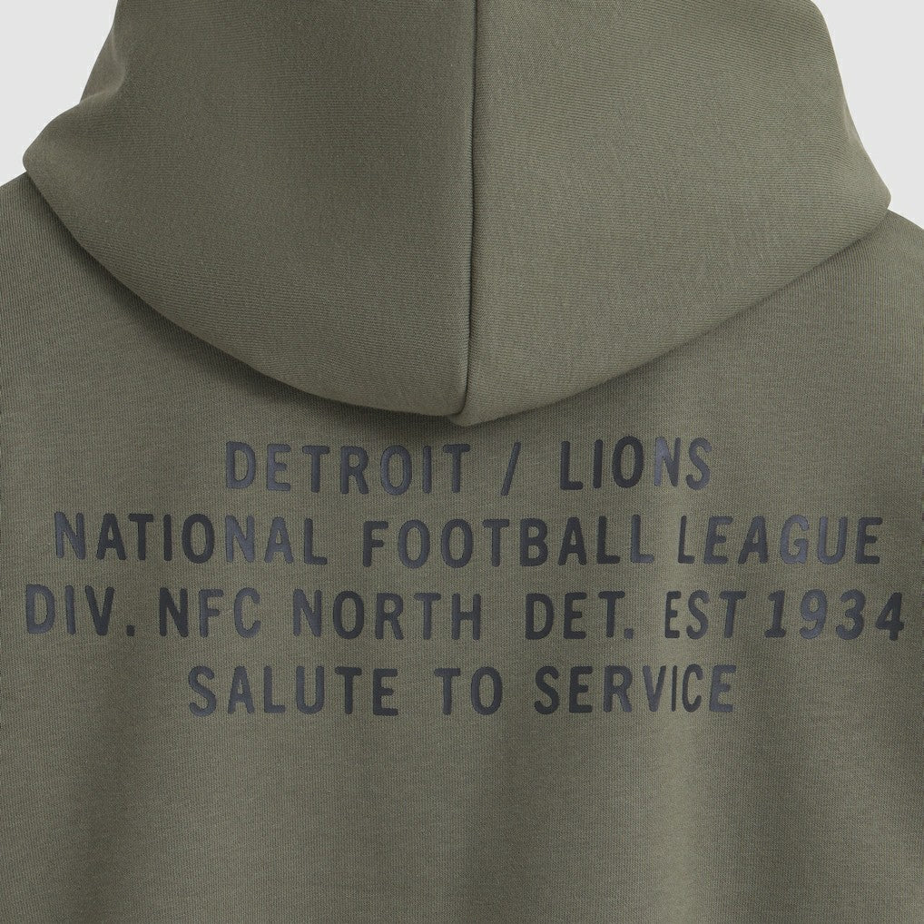 Detroit Lions Women's 2025 Salute to Service Sideline Standard Issue Dri-FIT Hoodie - Olive Hoodies
